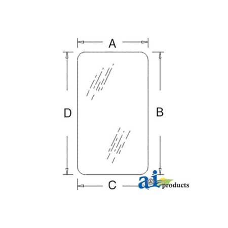 A & I Products Glass, Door (RH/LH) - Tinted 37" x23" x2" A-T30859